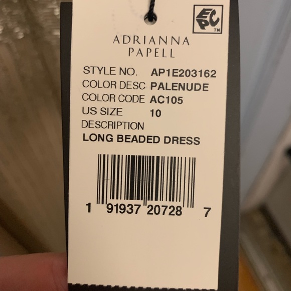 Adriana Papell Beaded Blouson Gown (size 10) - Picture 6 of 7